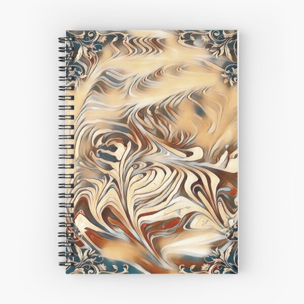 Item preview, Digital Fluid Art Design - Brown Marble Ring Pour Technique designed and sold by AussieMuma.