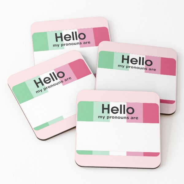 Item preview, Abrosexual Hello My Pronouns Are BLANK Tag designed and sold by everything4eva.