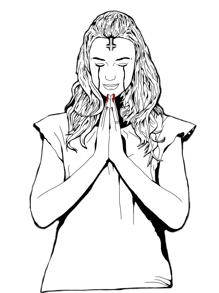 Occult 87 Praying Dame Baby One Piece By Occamslaser Redbubble