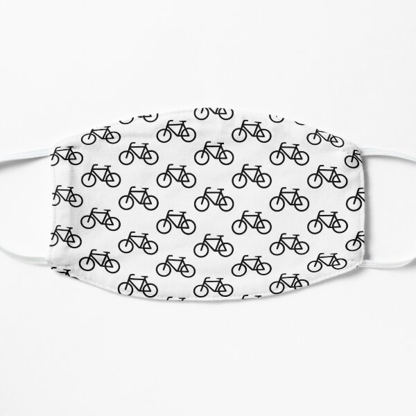 Bike Pattern (Black and White) Flat Mask