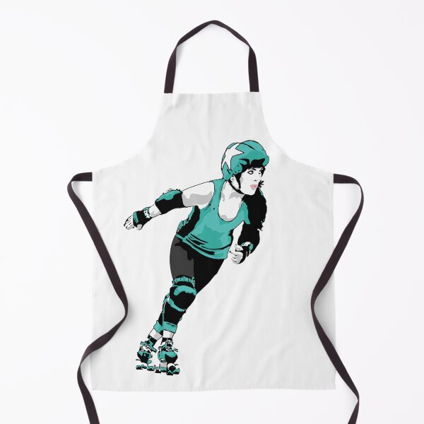 Item preview, Roller Derby Girl Skating - Teal - Roller Derby designed and sold by Design Raptor.