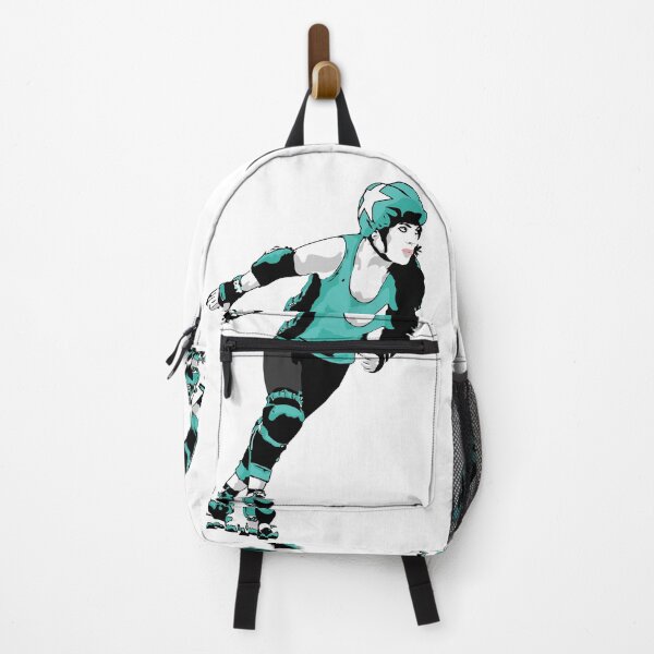 Item preview, Roller Derby Girl Skating - Teal - Roller Derby designed and sold by Design Raptor.