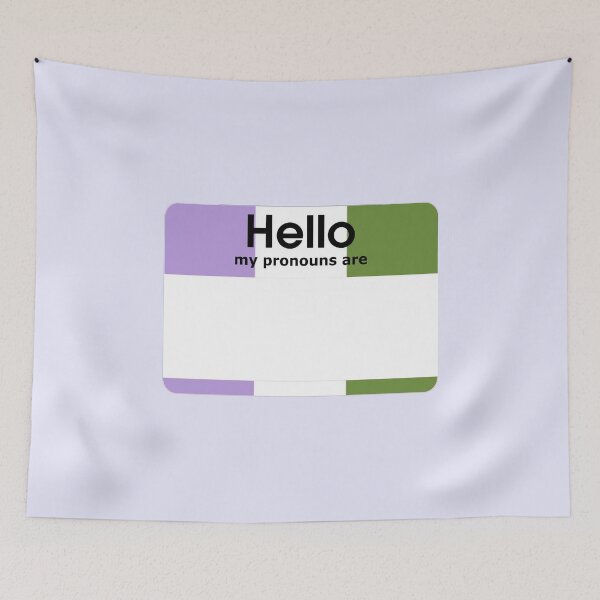 Item preview, Genderqueer Hello My Pronouns Are BLANK Tag designed and sold by everything4eva.