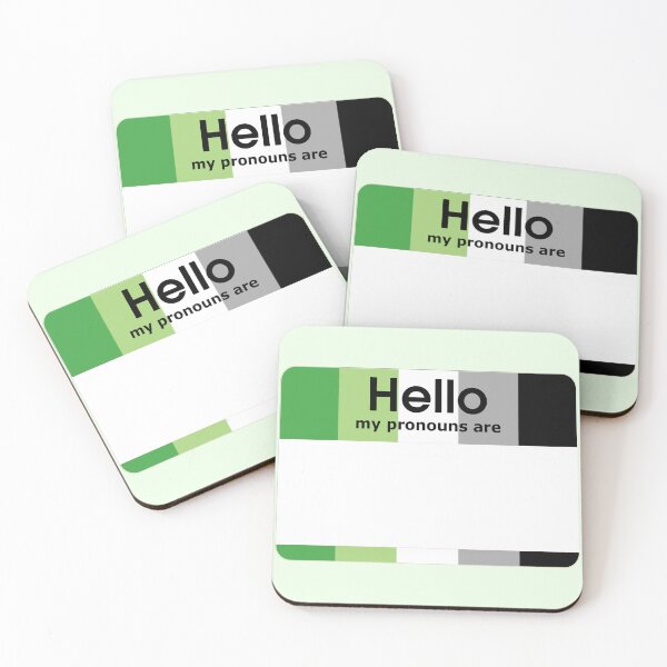 Item preview, Aromantic Hello My Pronouns Are BLANK Tag designed and sold by everything4eva.