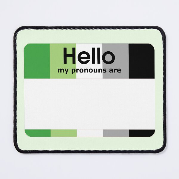 Item preview, Aromantic Hello My Pronouns Are BLANK Tag designed and sold by everything4eva.
