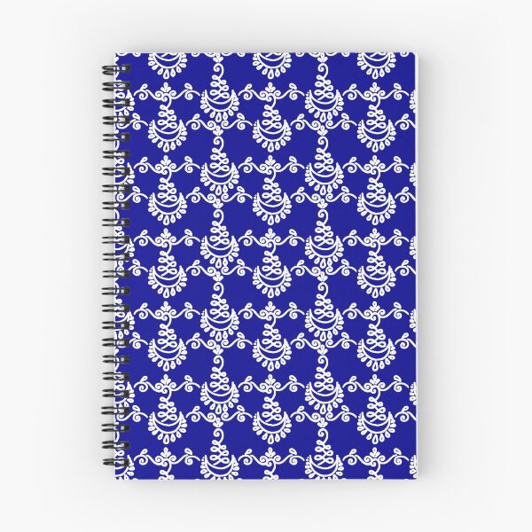 Item preview, Unalome - Sacred Buddhist Ornament - Enlightenment of the Life Path - Oriental Soft Line Art - Dark Blue White designed and sold by GrandTartaria.