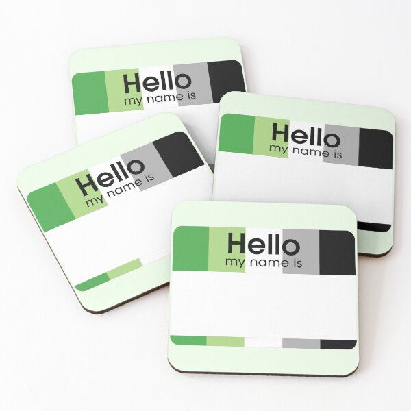Item preview, Aromantic Hello My Name Is BLANK Tag designed and sold by everything4eva.