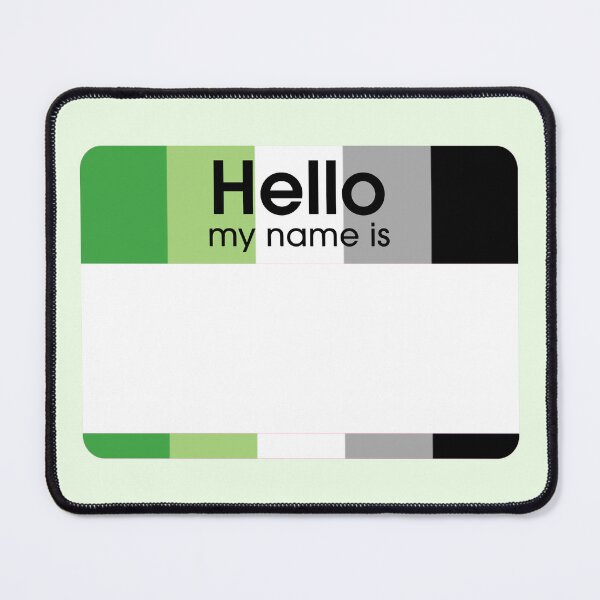 Item preview, Aromantic Hello My Name Is BLANK Tag designed and sold by everything4eva.