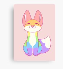 Gay Pride Fox Canvas Print