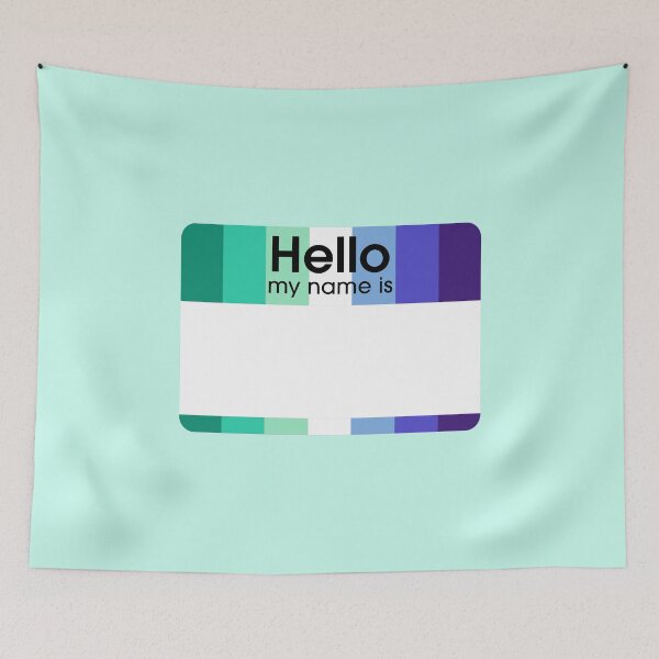 Item preview, Trans Inclusive Gay Mens Flag Hello My Name Is BLANK Tag designed and sold by everything4eva.