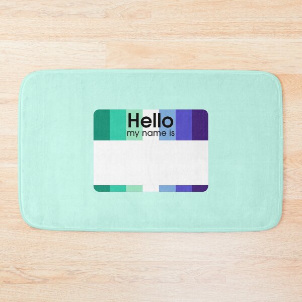 Item preview, Trans Inclusive Gay Mens Flag Hello My Name Is BLANK Tag designed and sold by everything4eva.