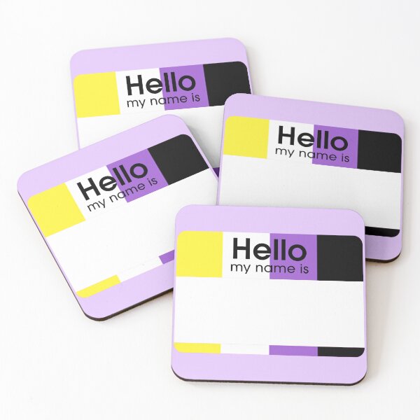 Item preview, Non Binary Hello My Name Is BLANK Tag designed and sold by everything4eva.