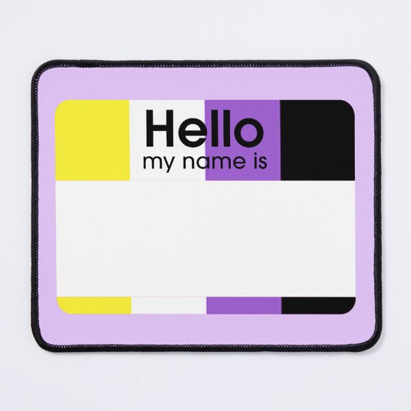 Item preview, Non Binary Hello My Name Is BLANK Tag designed and sold by everything4eva.