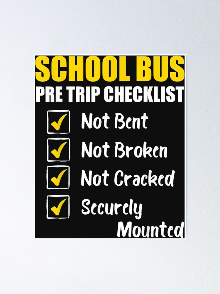 pre trip checklist for school bus