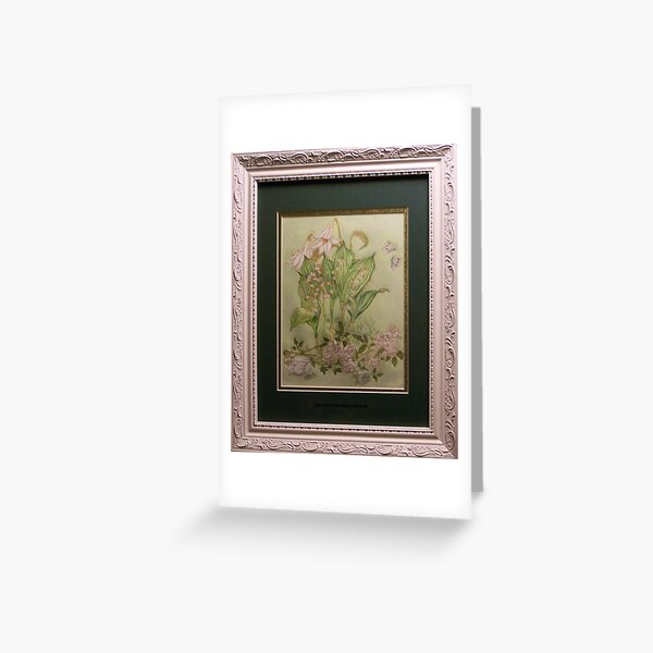 Gathering the Bridal Bouquet Framed Version Greeting Card