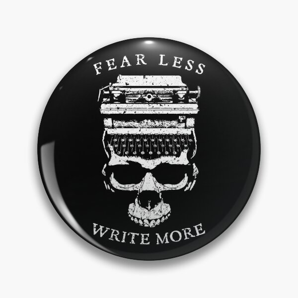 Item preview, Fear Less Write More Halloween Writer Typewriter Skull designed and sold by GrandeDuc.