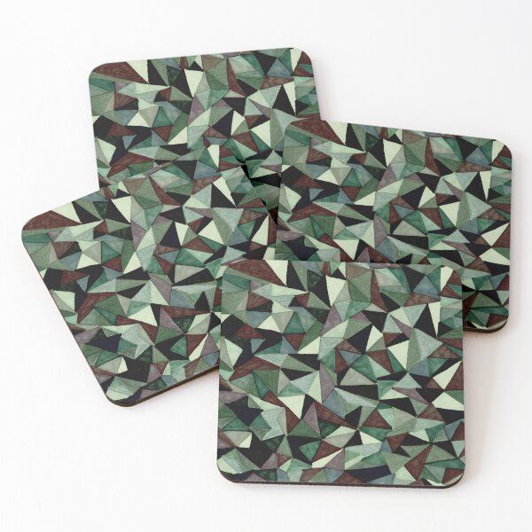 Item preview, Cosmic green triangles designed and sold by Arleen Hanks.