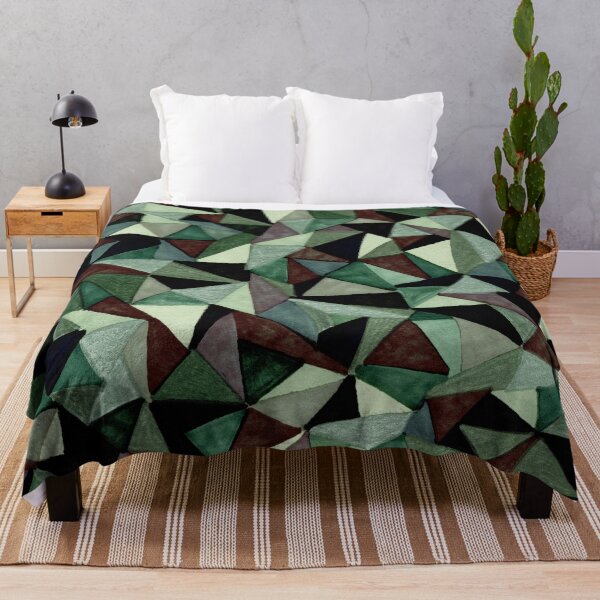 Item preview, Cosmic green triangles designed and sold by Arleen Hanks.