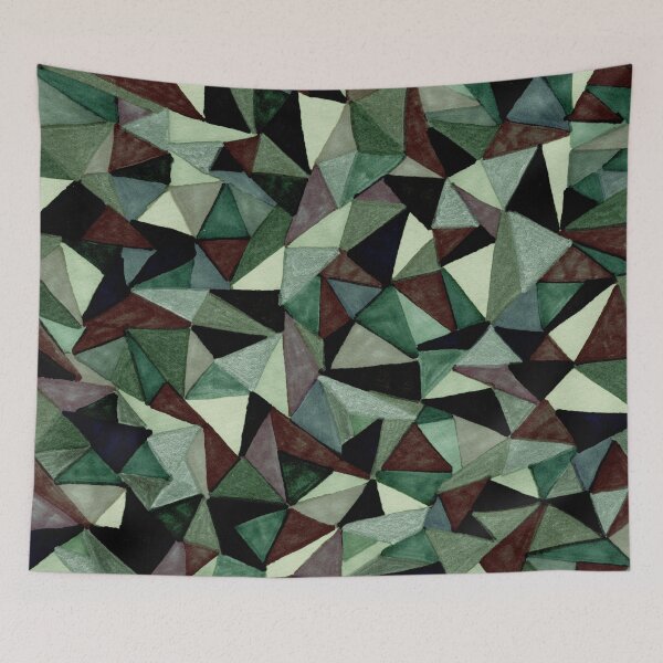 Item preview, Cosmic green triangles designed and sold by Arleen Hanks.