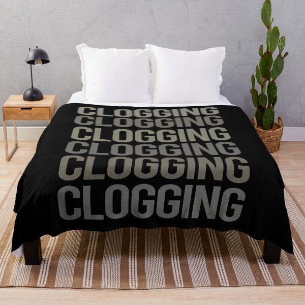 Item preview, Gray Text Art Clogging Clog Clogger designed and sold by StoreCalamity.