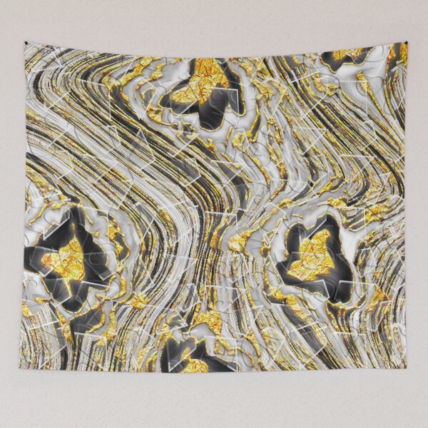 Item preview, Patrón dorado de lujo cubierto por piezas de vidrio rotas designed and sold by BeInTouch.