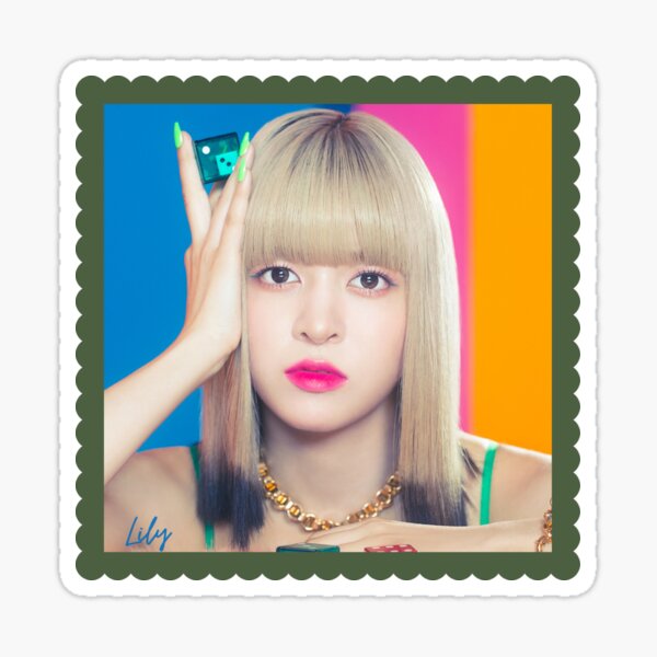 "LILY (NMIXX) ENTWURF (postcard vers)" Sticker for Sale by