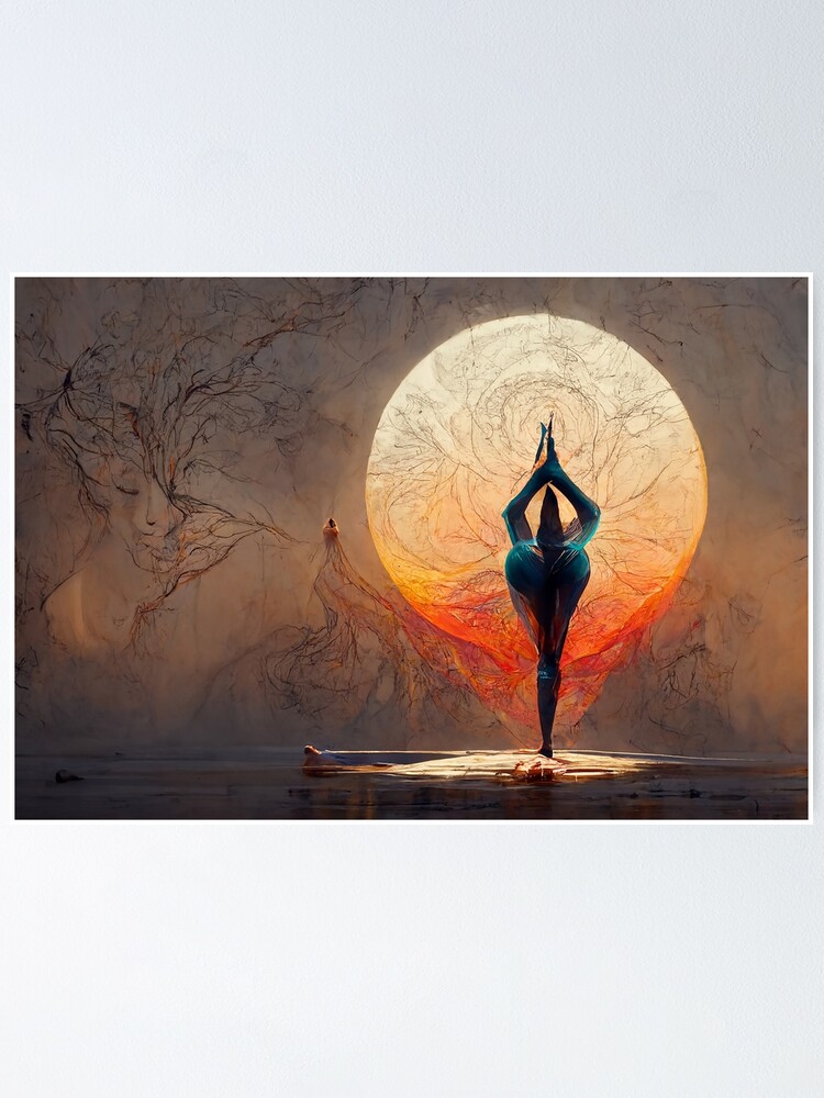 Canvas Poster Modern Art Yoga Breathe Print Yoga Pose Canvas