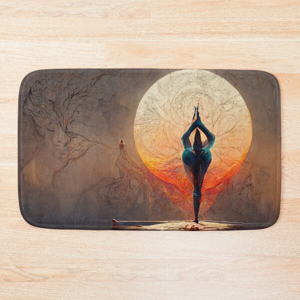 Item preview, Abstract Art of Yoga Pose  - Created by Artificial Intelligence designed and sold by Created-by-AI.