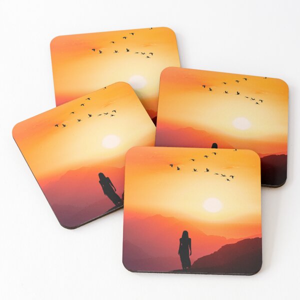 Item preview, sun sat with girl and birds and hill designed and sold by Paramita Sen.