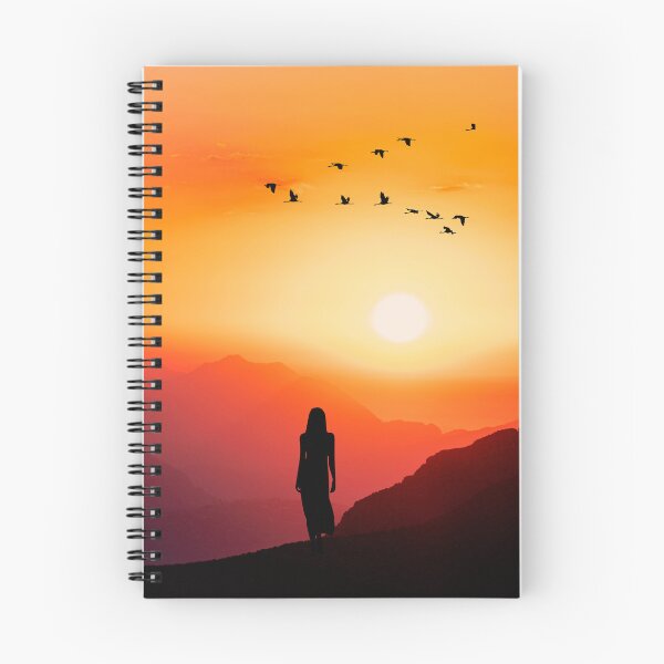 Item preview, sun sat with girl and birds and hill designed and sold by Paramita Sen.