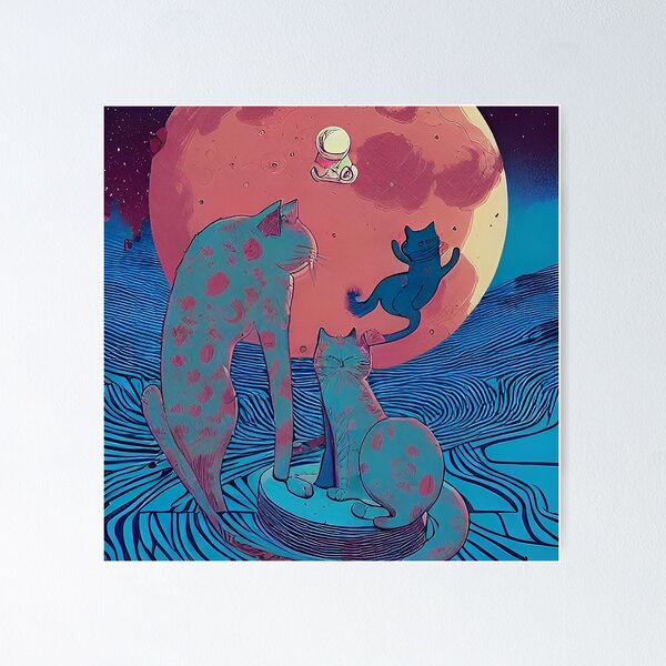 Item preview, Cats on the Moon designed and sold by Ryan Millett.