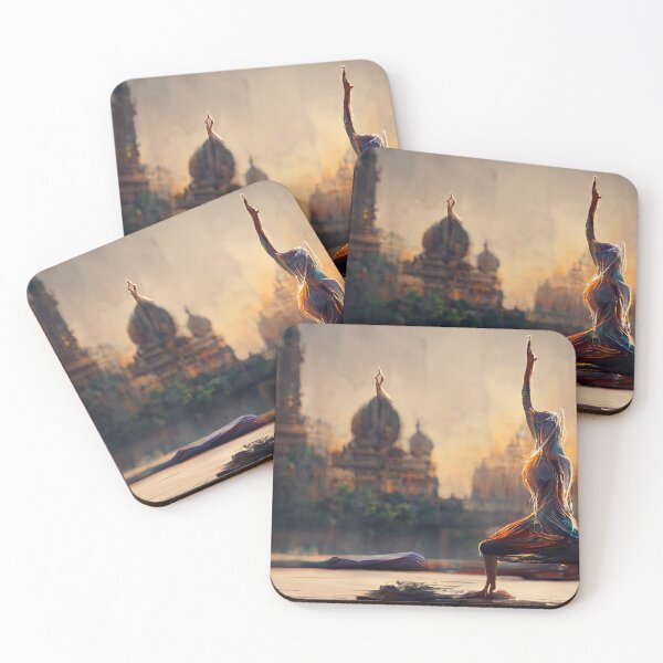 Item preview, Abstract Art of Yoga Pose  - Created by Artificial Intelligence designed and sold by Created-by-AI.