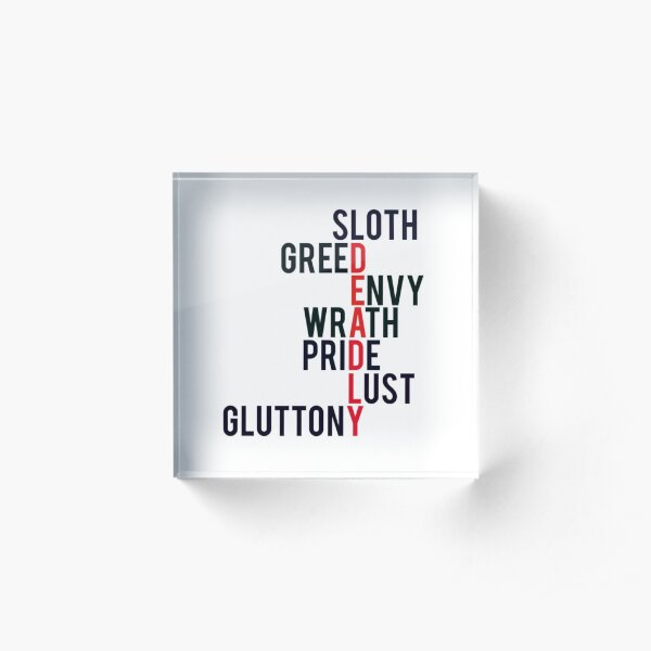 The Deadly Sins Acrylic Block