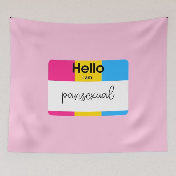 Item preview, Hello I Am Pansexual PRIDE Name Tag designed and sold by everything4eva.