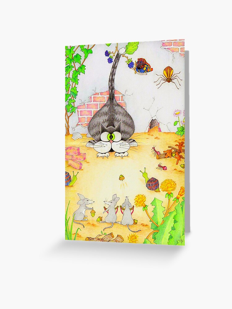 Cat And Mouse Game Greeting Card By Czerra Redbubble