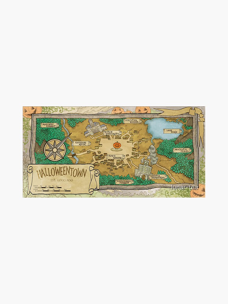 Halloweentown map by lunar-tea