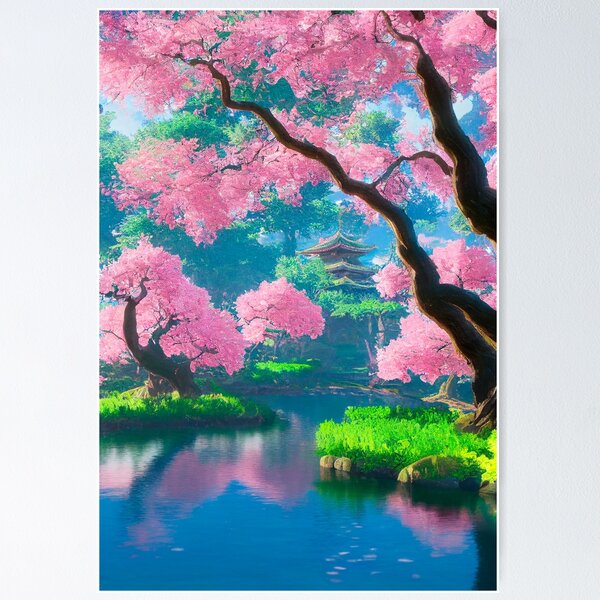 Item preview, Sakura trees in Japanese Garden designed and sold by devath.