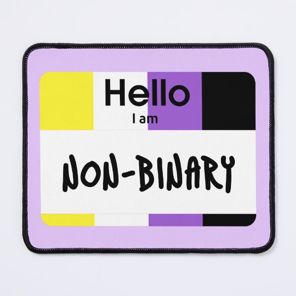 Item preview, Hello I Am Non Binary PRIDE Name Tag designed and sold by everything4eva.