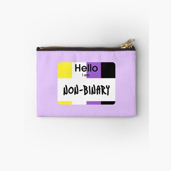 Item preview, Hello I Am Non Binary PRIDE Name Tag designed and sold by everything4eva.