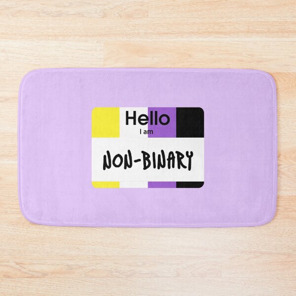 Item preview, Hello I Am Non Binary PRIDE Name Tag designed and sold by everything4eva.