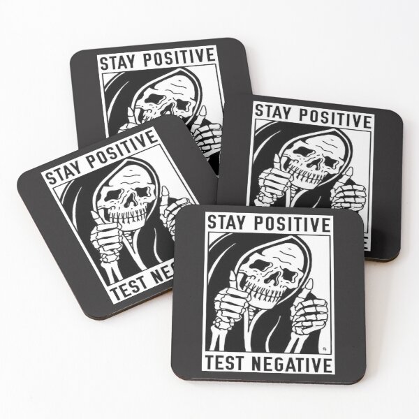 Item preview, Stay Positive Test Negative Corona Skull Goth Style Classic T-Shirt designed and sold by HarriSchutz.