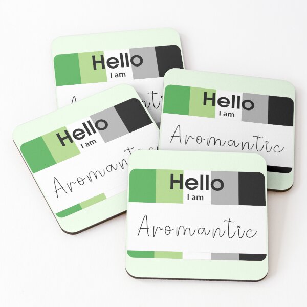 Item preview, Hello I Am Aromantic PRIDE Name Tag designed and sold by everything4eva.