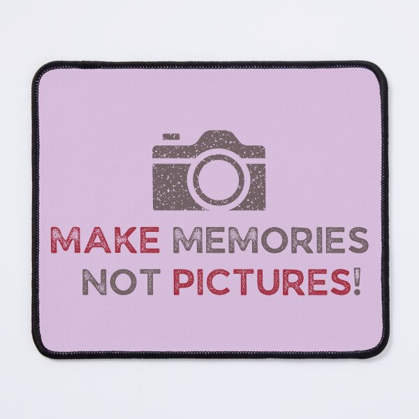 Item preview, Make memories not pictures inspirational quote with camera illustration designed and sold by WordStruggle.