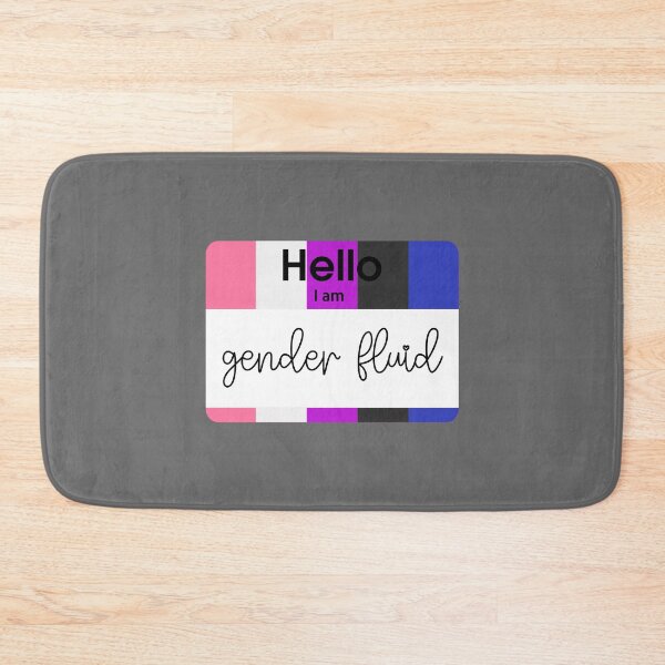 Item preview, Hello I Am Gender Fluid PRIDE Name Tag designed and sold by everything4eva.