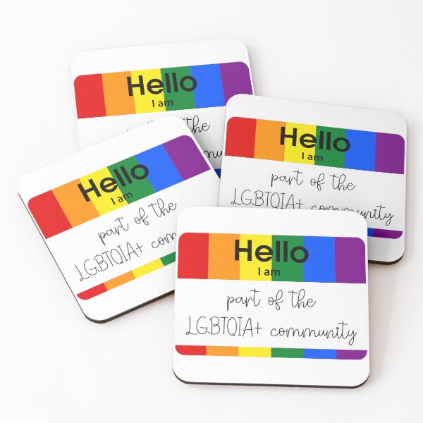 Item preview, Hello I am part of the LGBTQIA Plus community PRIDE Name Tag designed and sold by everything4eva.