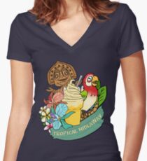 Tropisches Versteck Shirt mit V-Ausschnitt