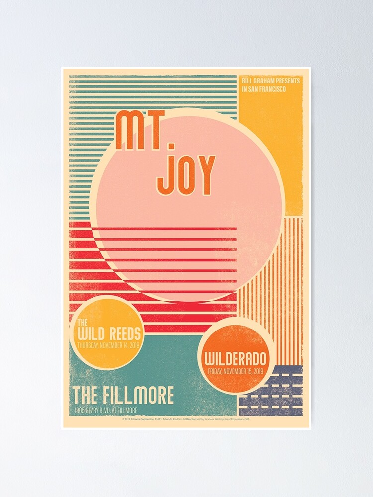 "MT Joy The Fillmore Poster" Poster for Sale by yamatonika Redbubble