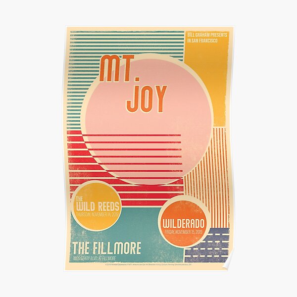 Mt Joy The Fillmore Poster Poster For Sale By Yamatonika Redbubble