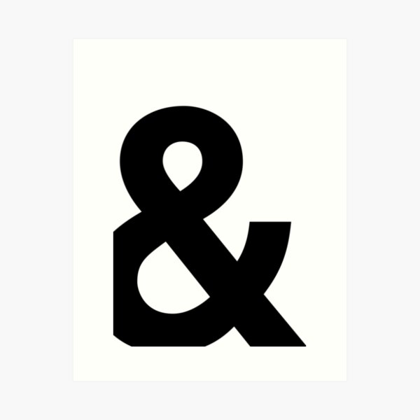 Item preview, Ampersand designed and sold by UrbanEpiphany.