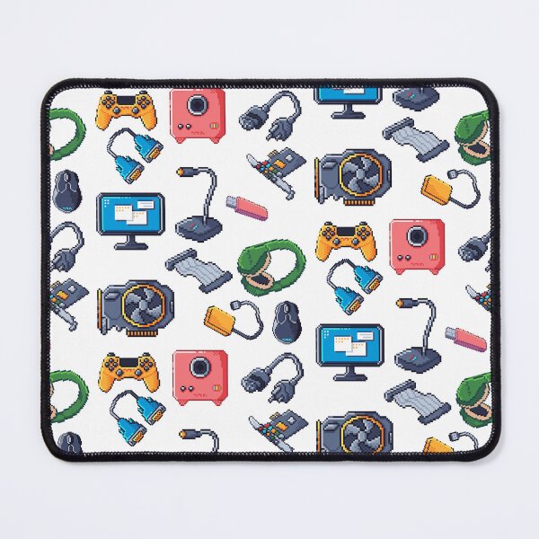 Item preview, Gaming Nerd Pixelated Gamer Set Up designed and sold by mkzmerch.